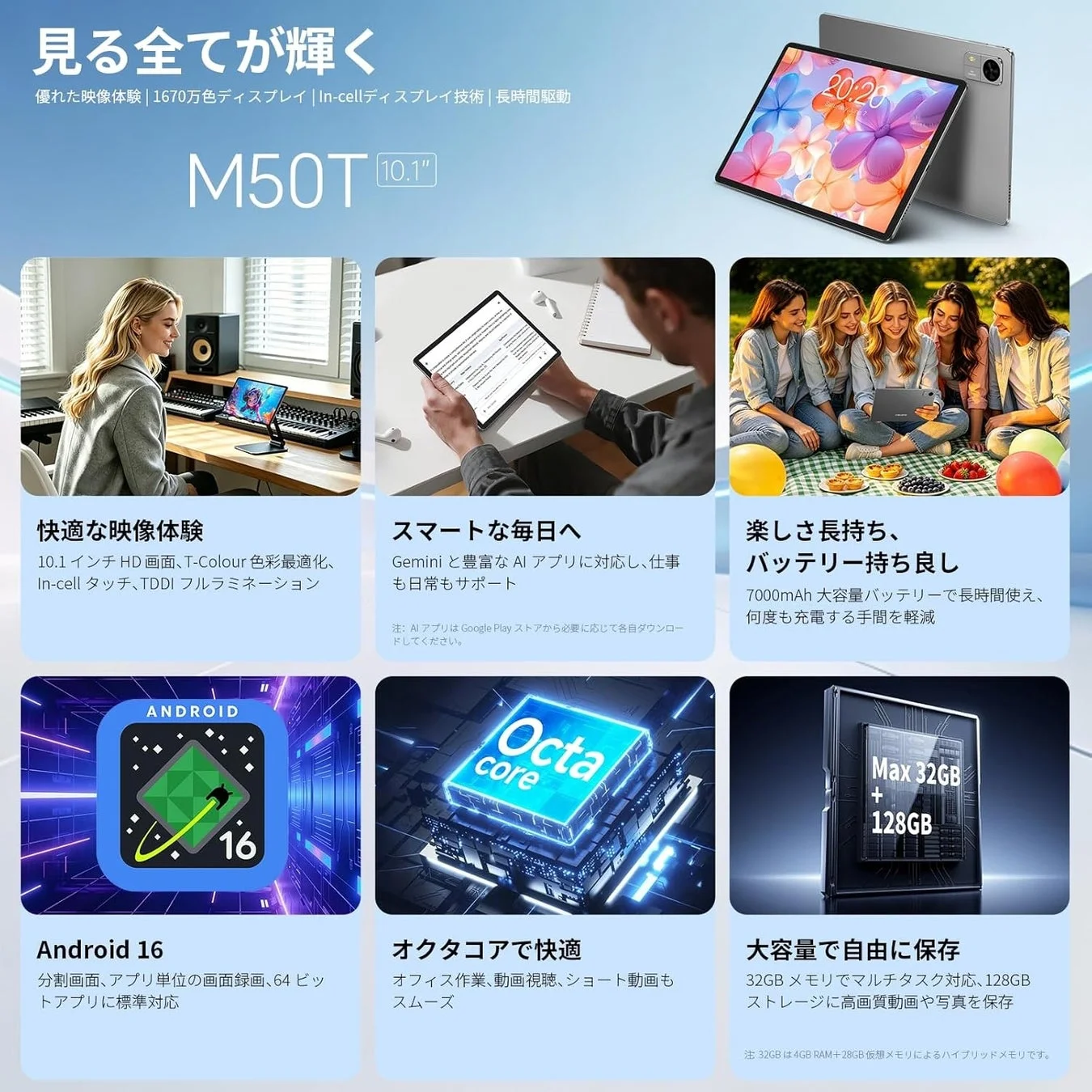 M50Tの主要機能