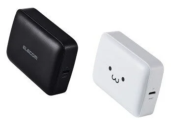 ブラックと「しろちゃん」のモバイルバッテリー