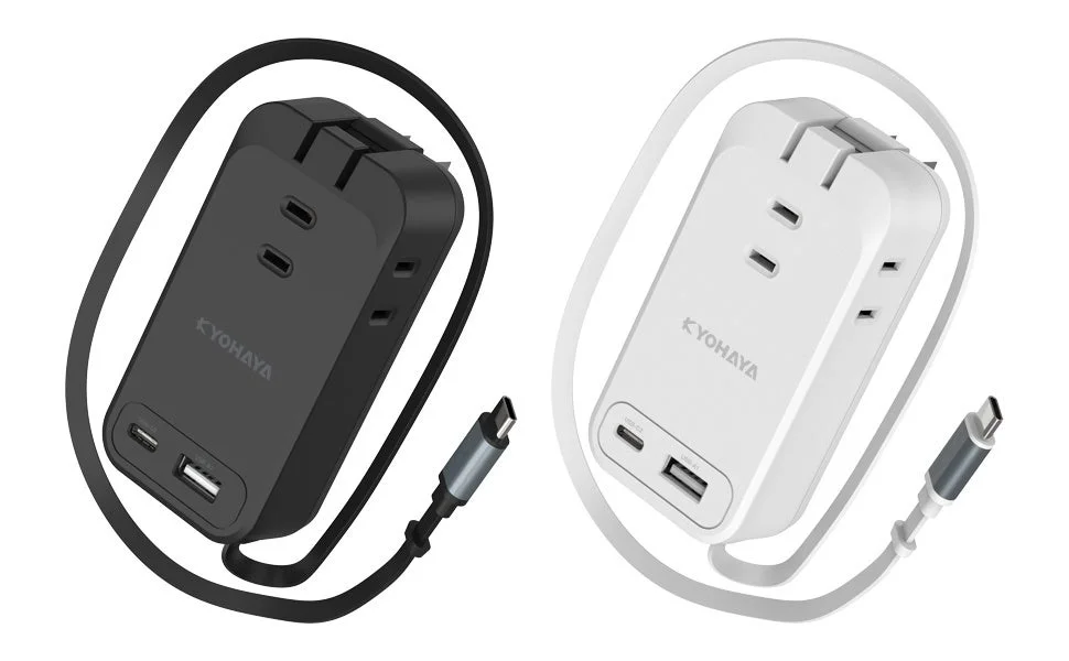 京ハヤ、PCもスマホも充電できる77cm巻取り式ケーブル内蔵ハイブリッドタップ「CHARGE GEAR HYBRID REEL 30」を新発売