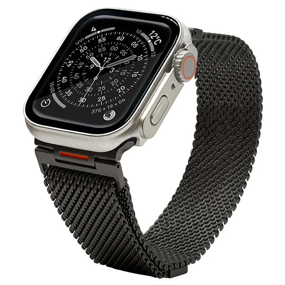 ブラックメッシュバンドのApple Watch