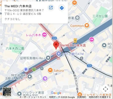 The MEDI 六本木店の地図