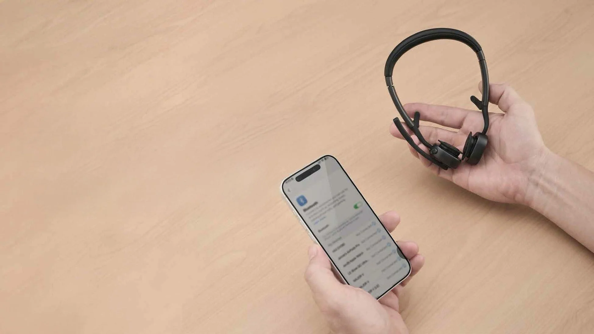 スマートフォンでBluetooth設定画面