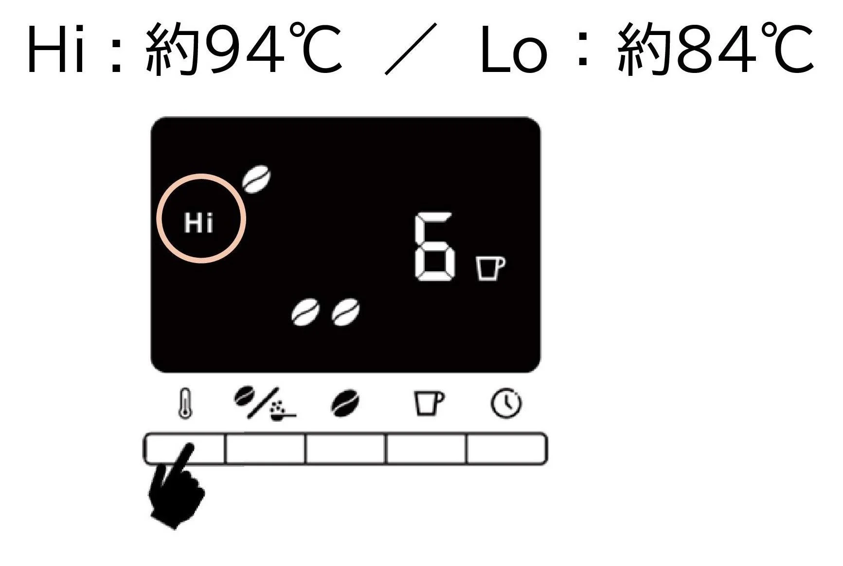 抽出温度設定