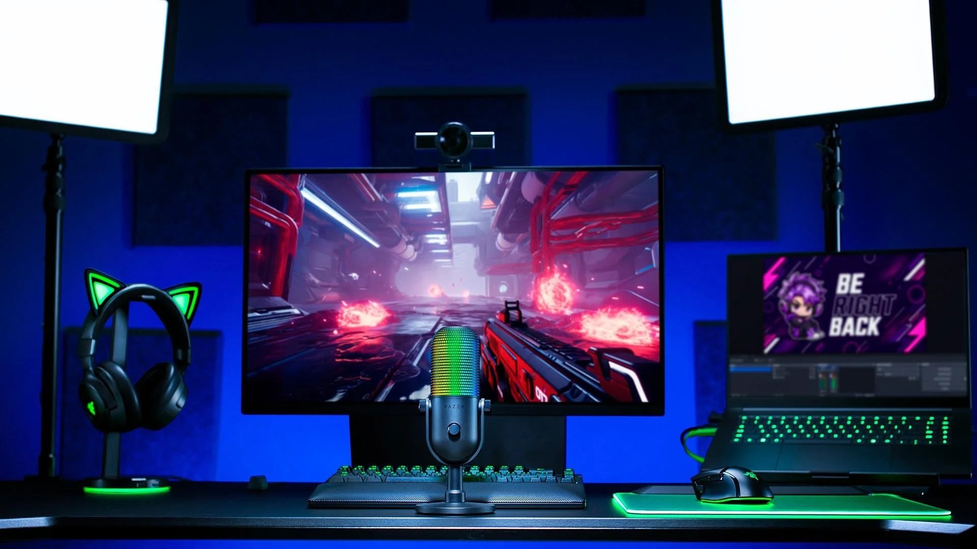 Razer Chroma RGBライティングが光るゲーミングセットアップ