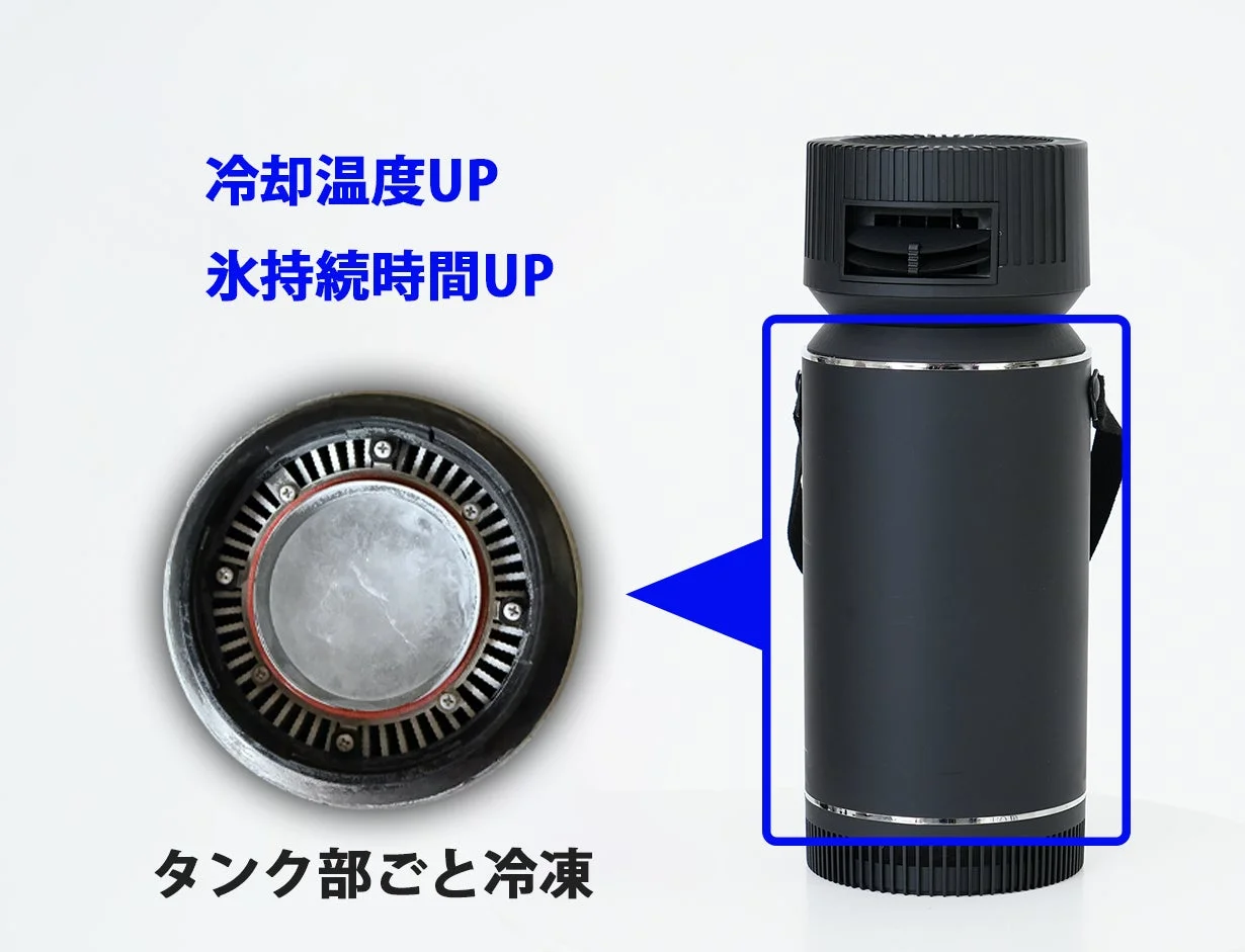 冷却温度UP 氷持続時間UP タンク部ごと冷凍