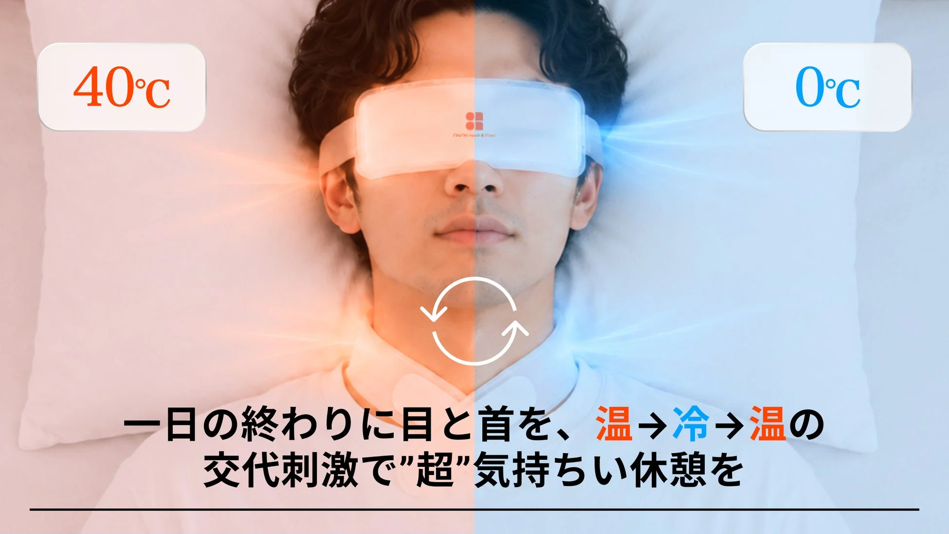 一日の終わりに目と首を、温冷交代刺激で気持ちいい休憩を