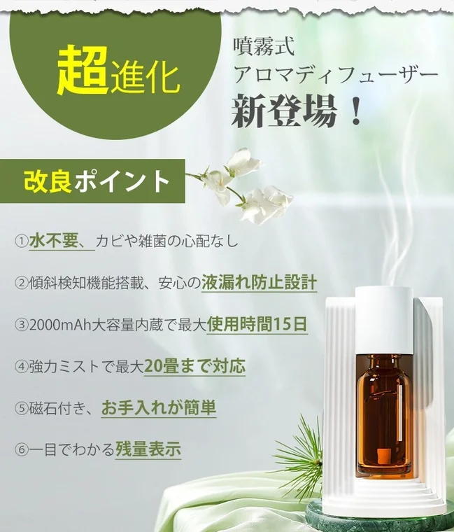超進化 噴霧式アロマディフューザー