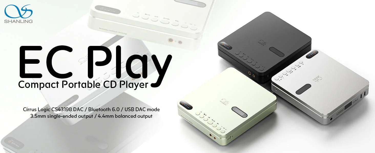 SHANLING、4.4mmバランス出力対応のポータブルCDプレーヤー『EC Play』を2026年7月24日より新発売！