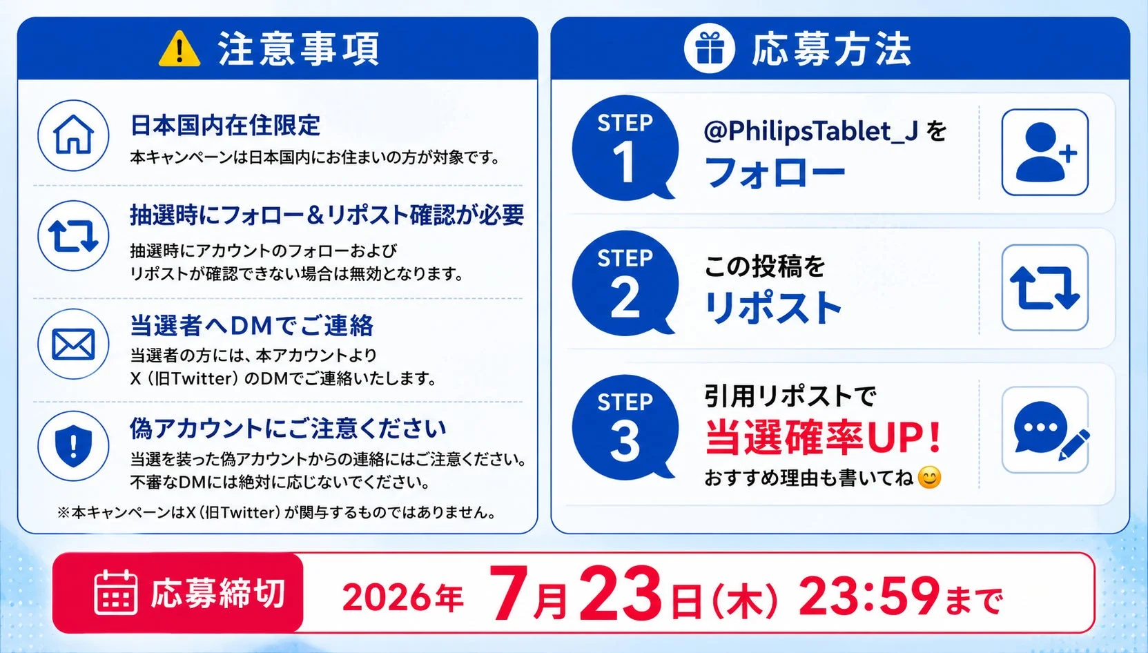 応募方法と注意事項