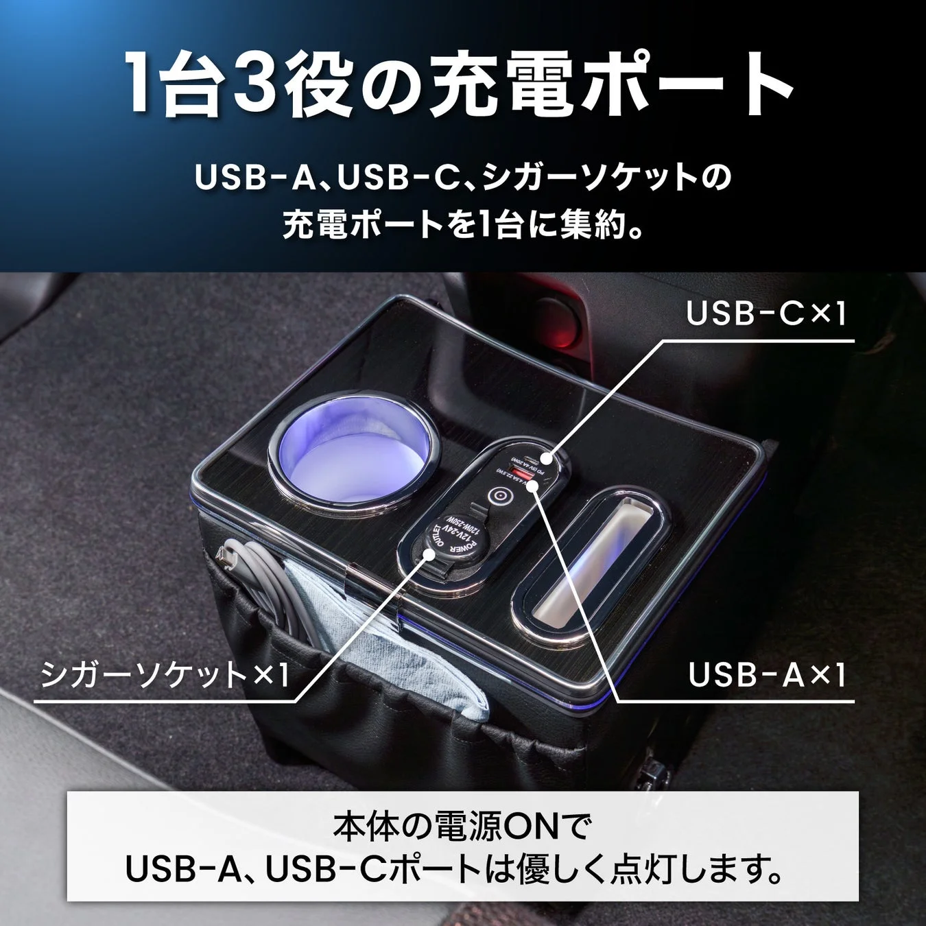1台3役の充電ポート