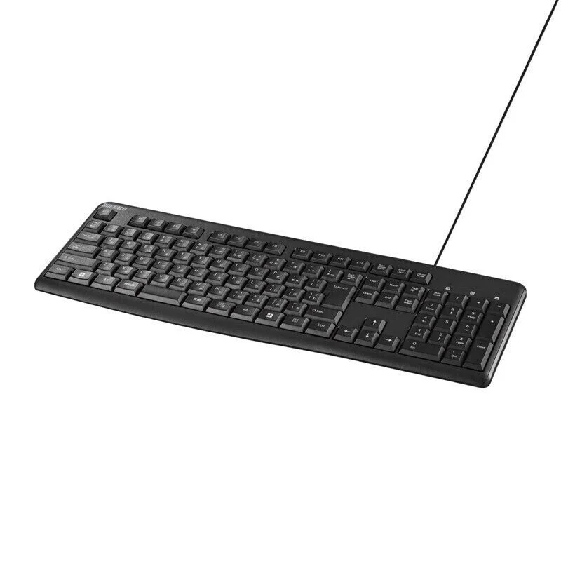 日本語配列の黒い有線キーボード