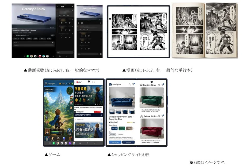 Galaxy Z Fold7活用シーン比較