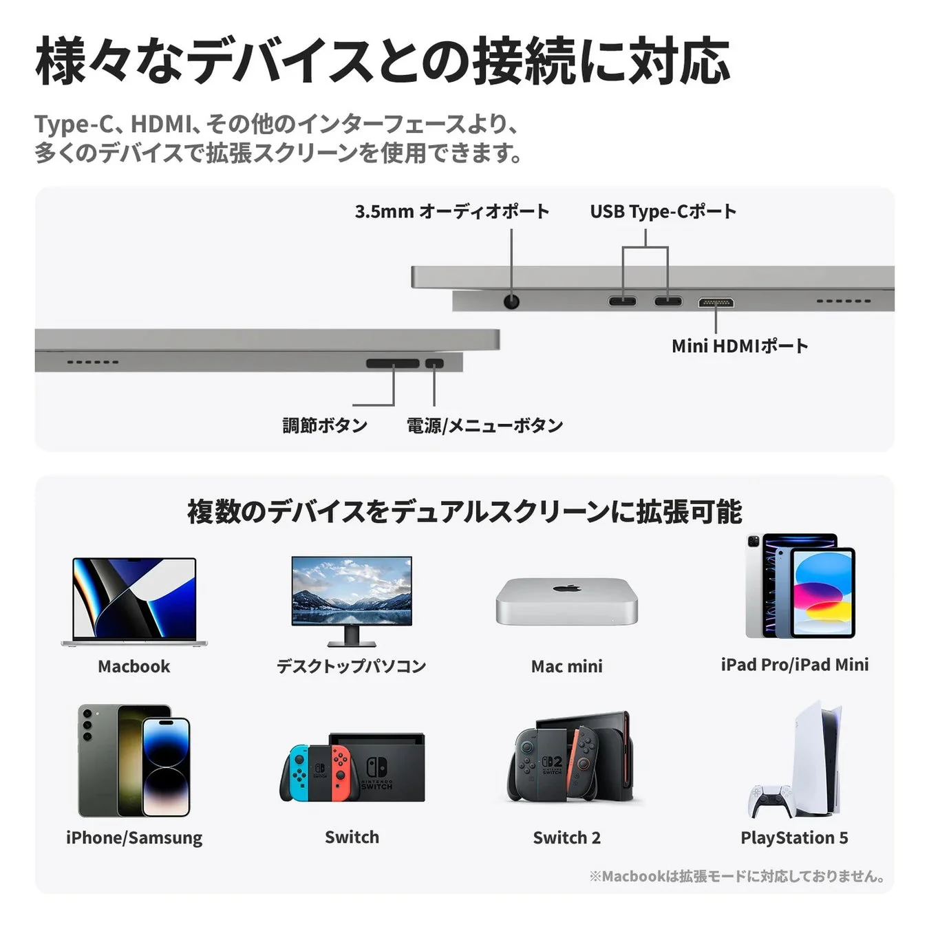 多様なデバイスとの接続