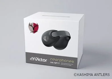 鹿島アントラーズコラボイヤホンHA-NP1T-KBのパッケージ