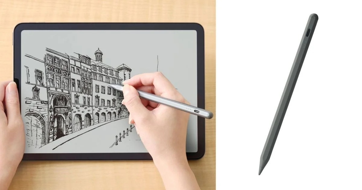 エレコム、約20分フル充電のiPad用アクティブタッチペンを新発売 – Apple Pencilに近い描き心地と便利な機能
