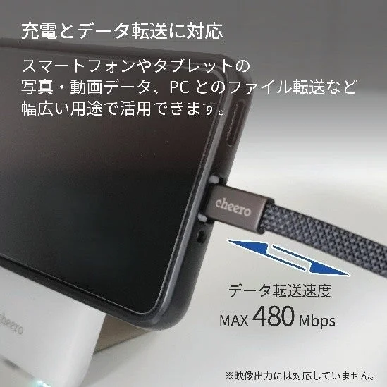 充電とデータ転送のイメージ