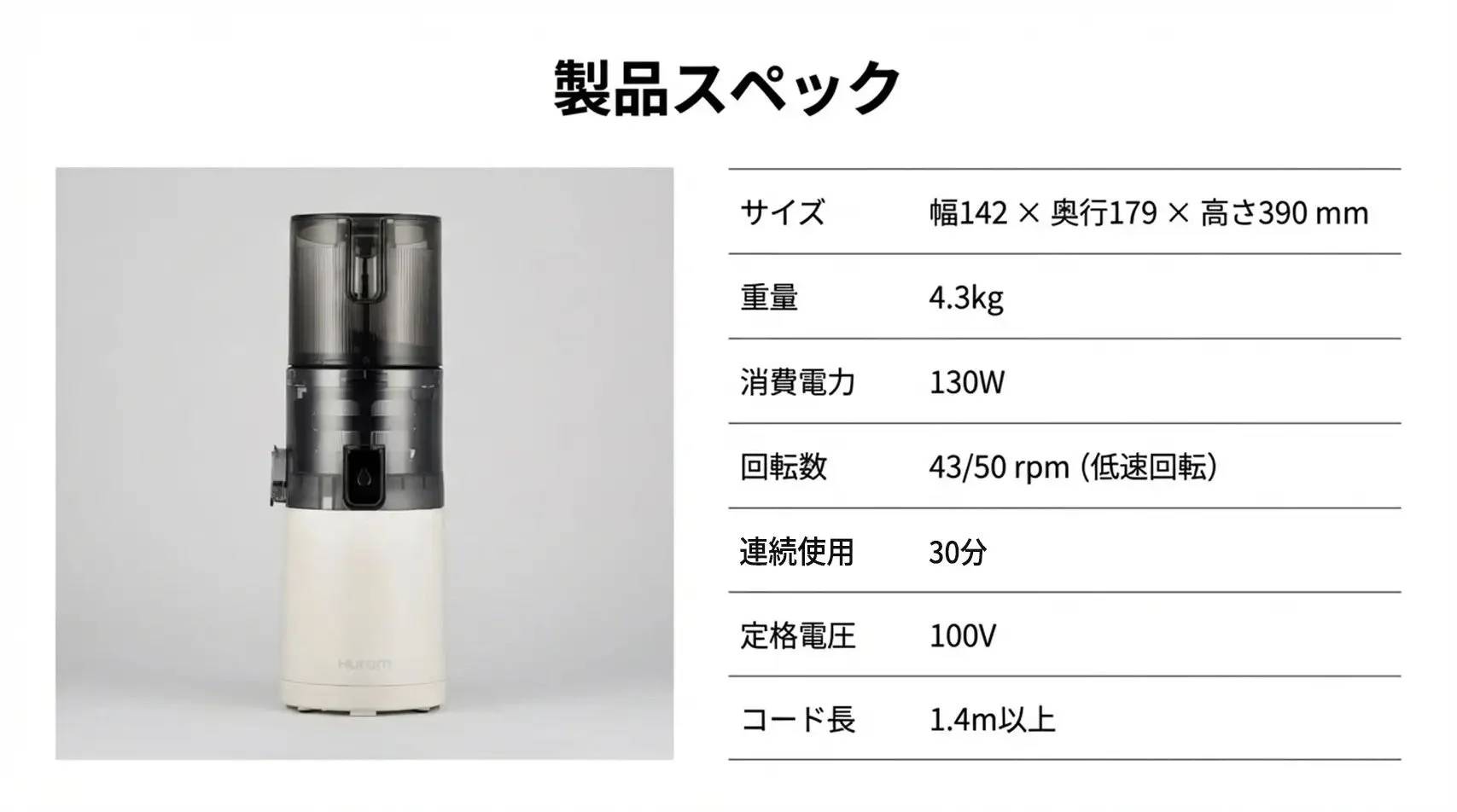 製品スペック