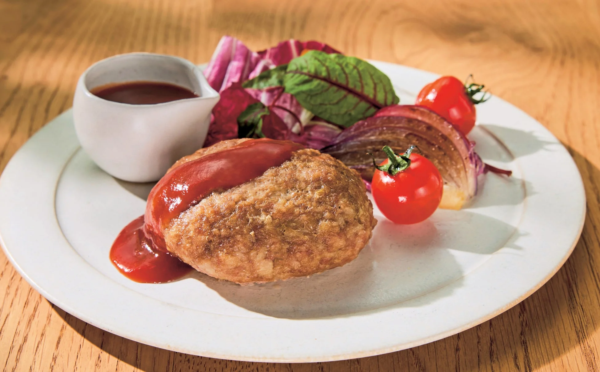 芯までレジグリで焼き上がったハンバーグ