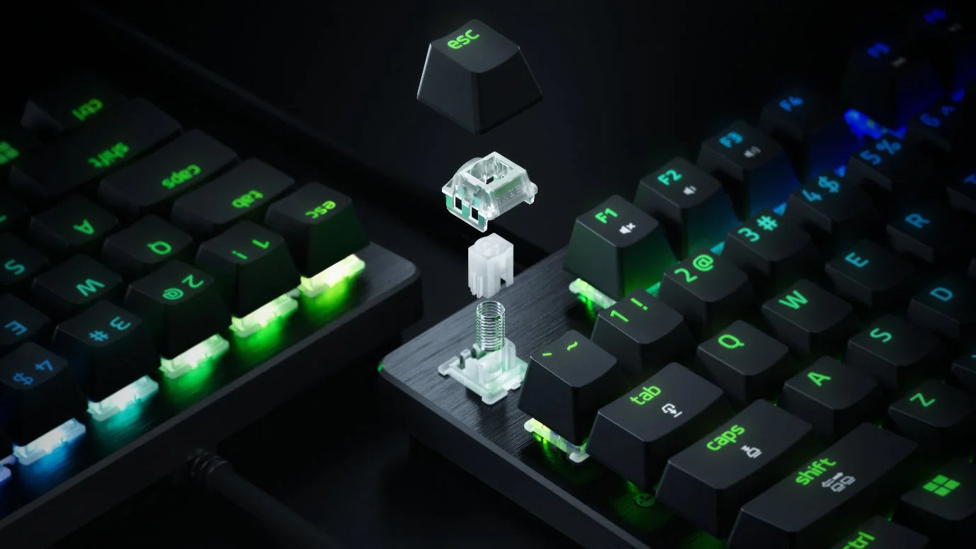 Razer Hall Effect Magnetic Switchesの分解図
