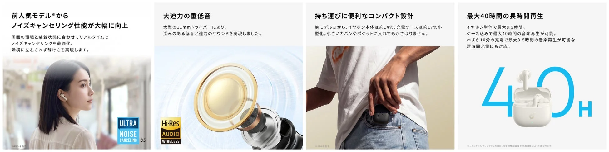 Soundcore P42iの主な特徴