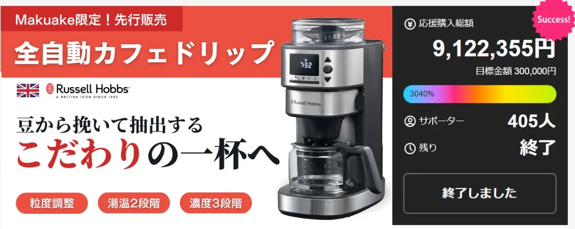 Makuake先行販売で高い支持を獲得