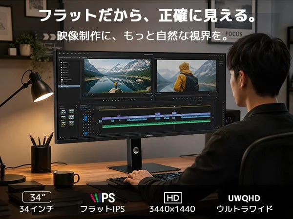 フラットだから、正確に見える。映像制作に、もっと自然な視界を。