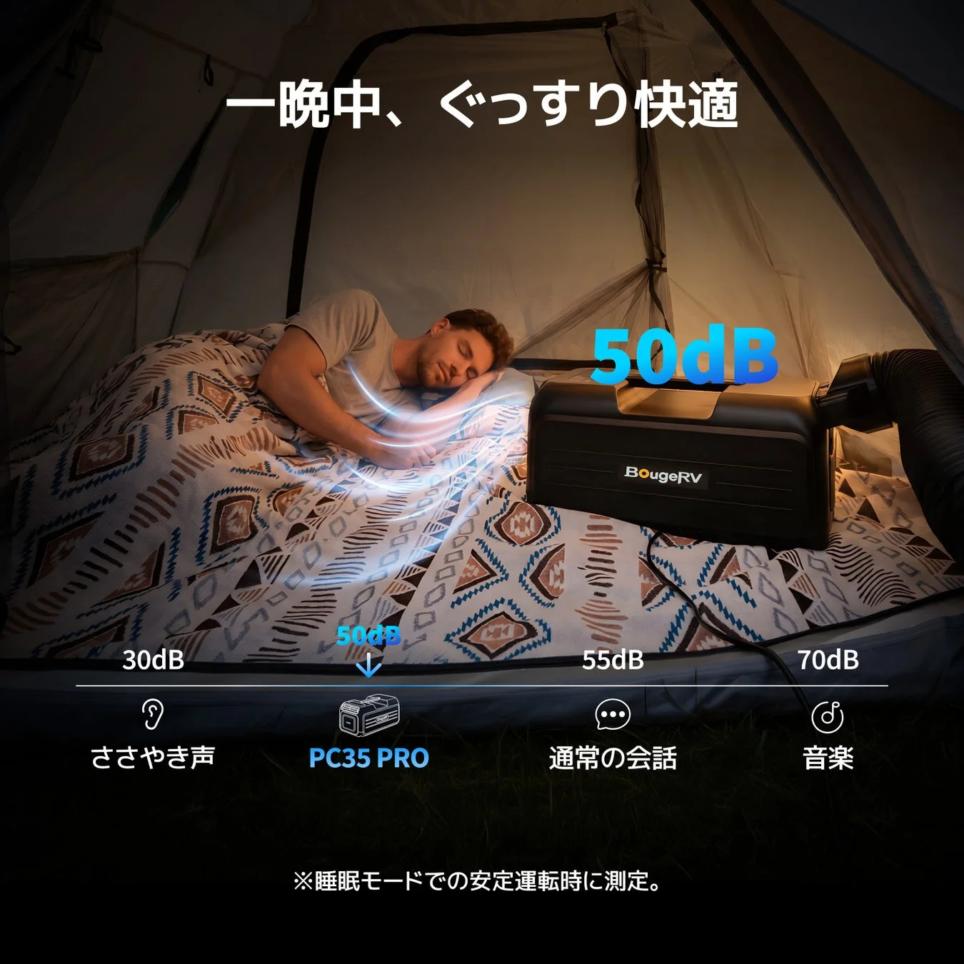 静音設計で快適な睡眠