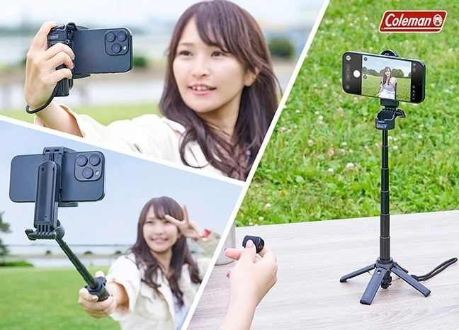 ベルボンとコールマンがコラボ！手のひらサイズのMagSafe対応「セルフィー 3WAY mini四脚」が新発売