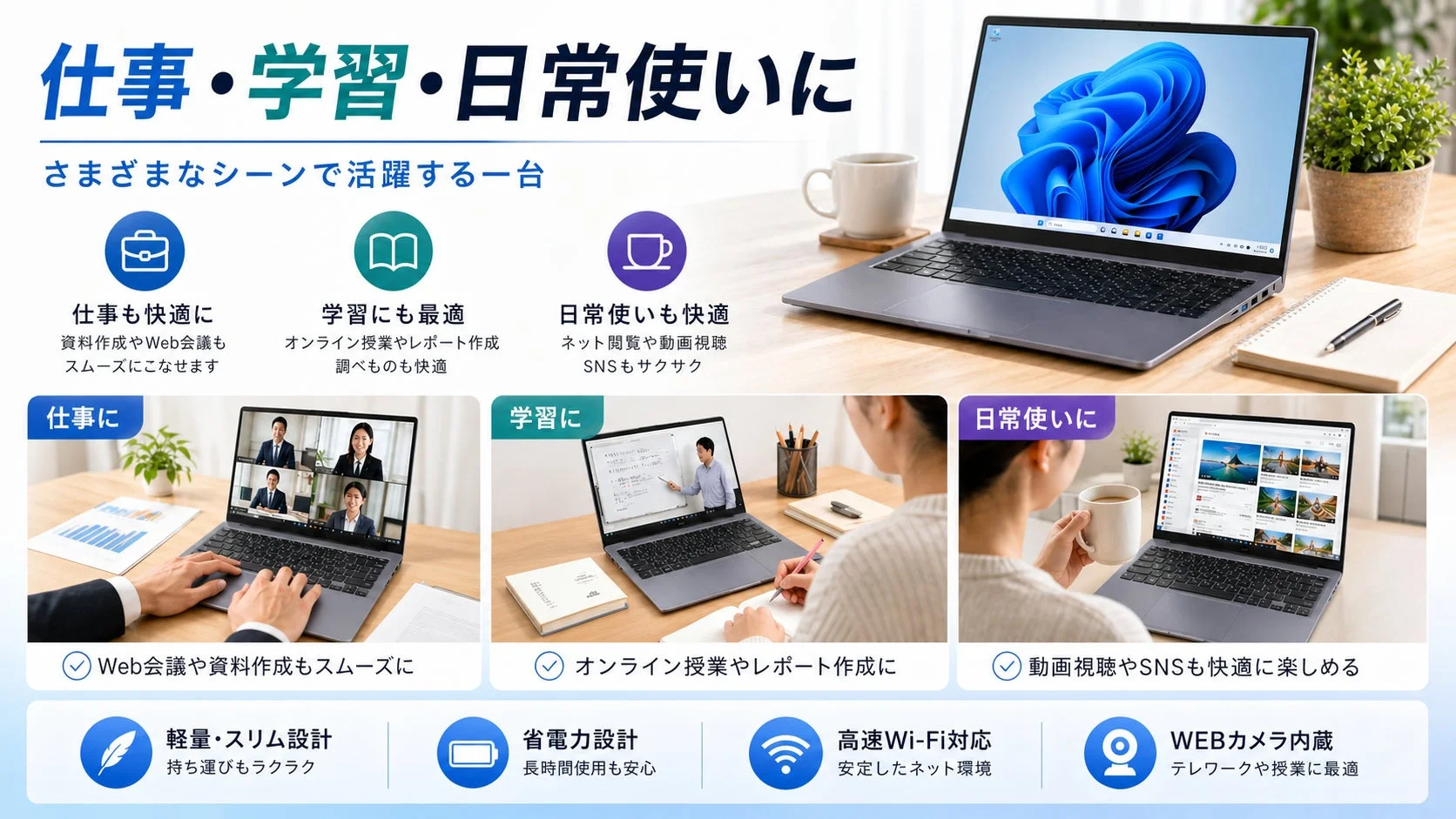 仕事・学習・日常使い