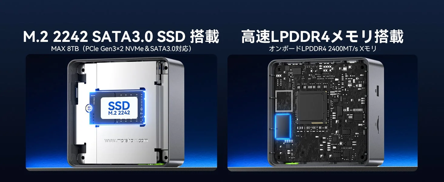 M.2 2242 SATA3.0 SSD 搭載