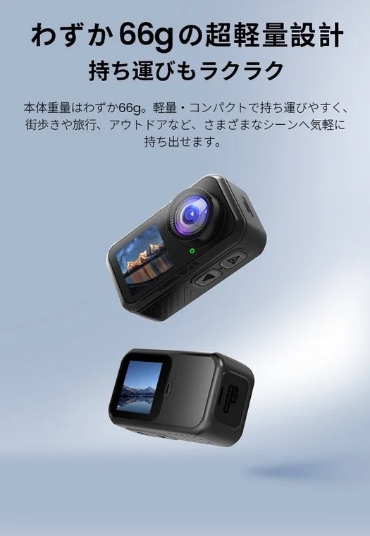 マグネット着脱式アクションカメラ