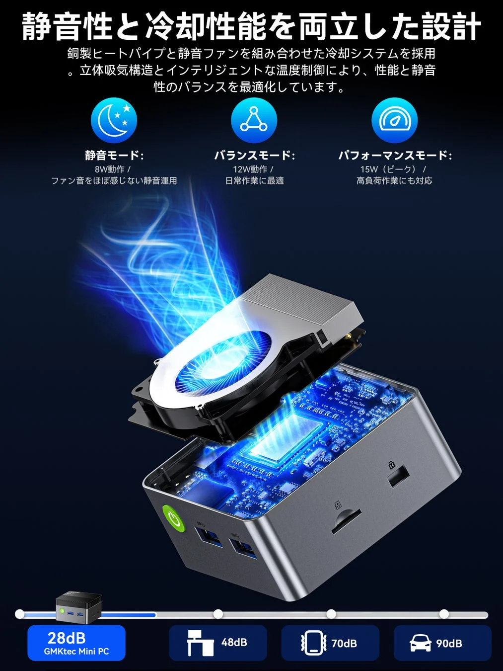 静音性と冷却性能を両立した設計