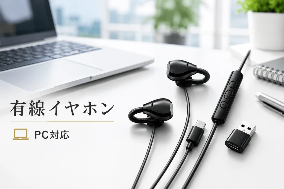 有線イヤホンが新発売！Z世代トレンドに対応、USB Type-CとUSB-AアダプターでPC・スマホに快適接続