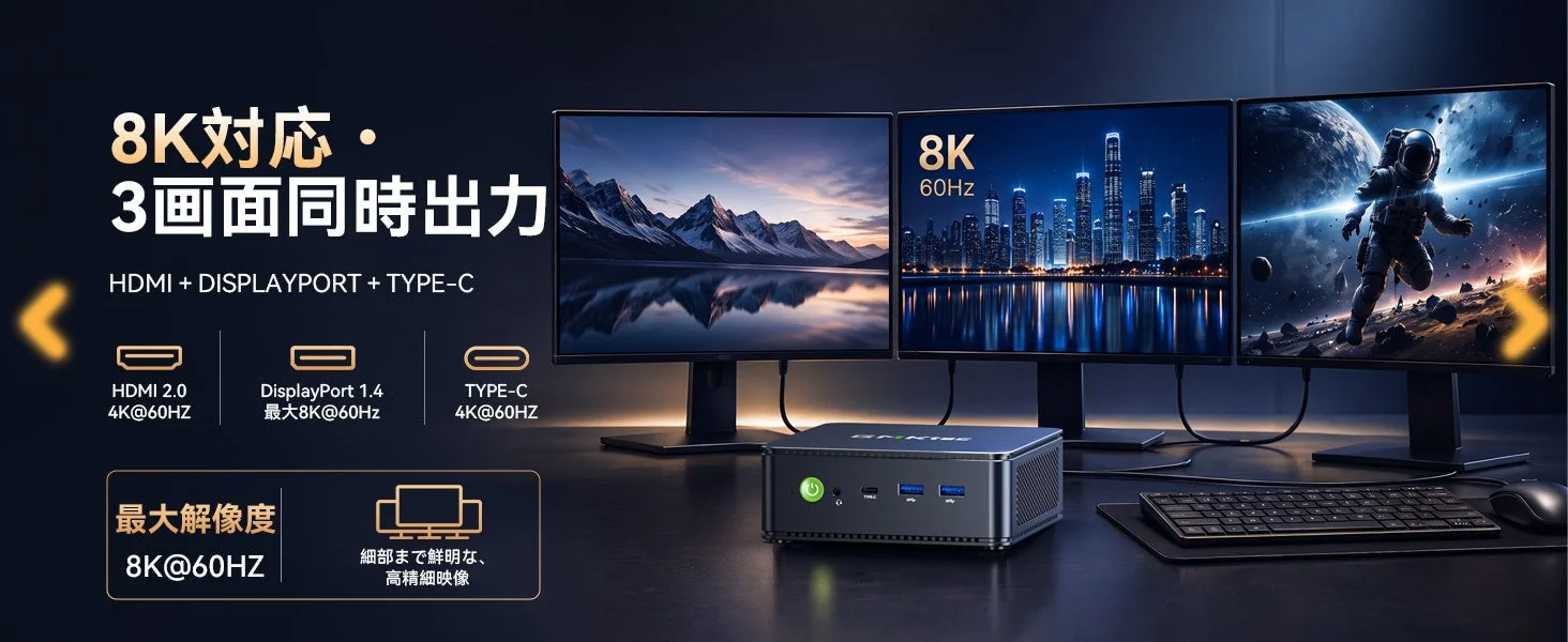 3画面同時出力