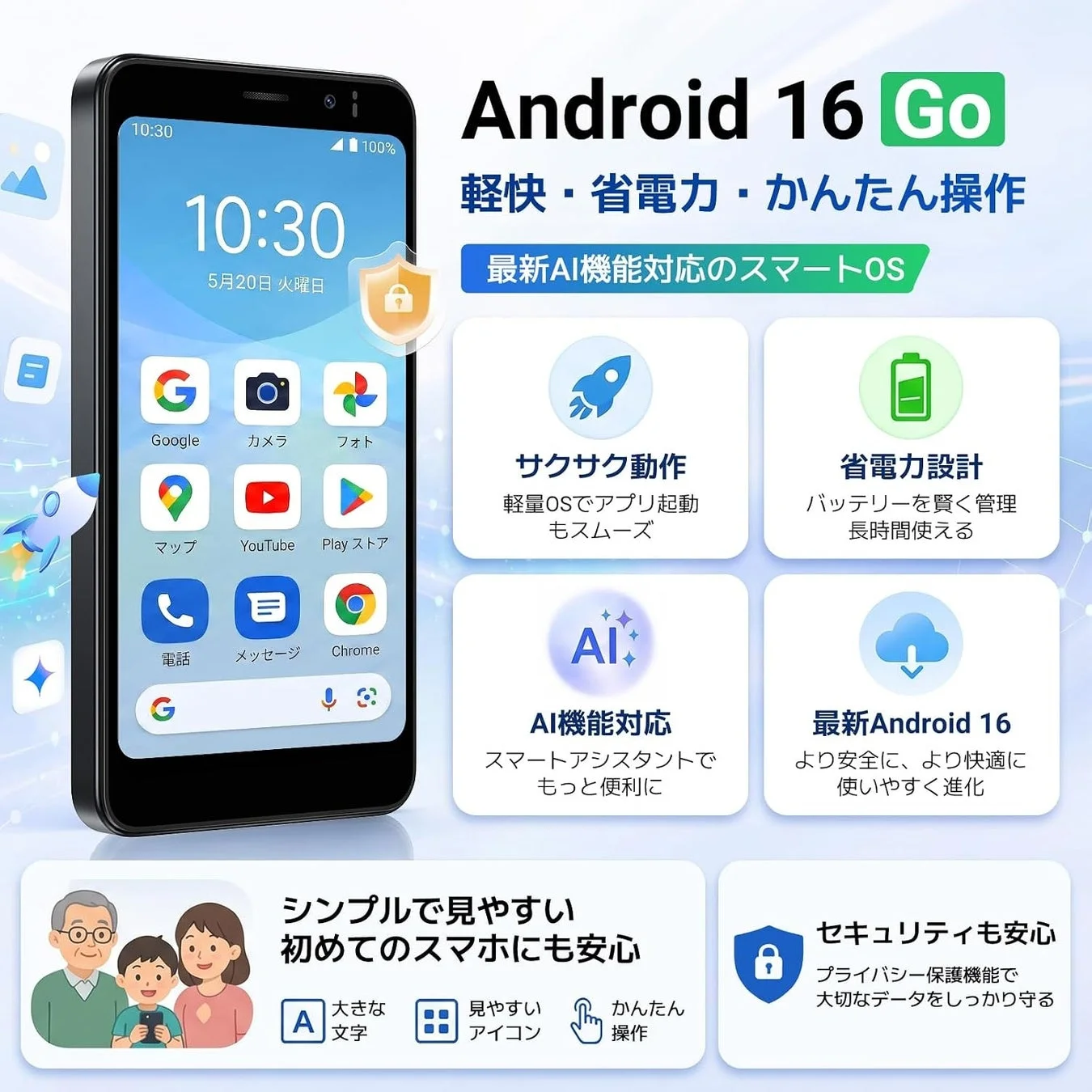 Android 16 Go 搭載