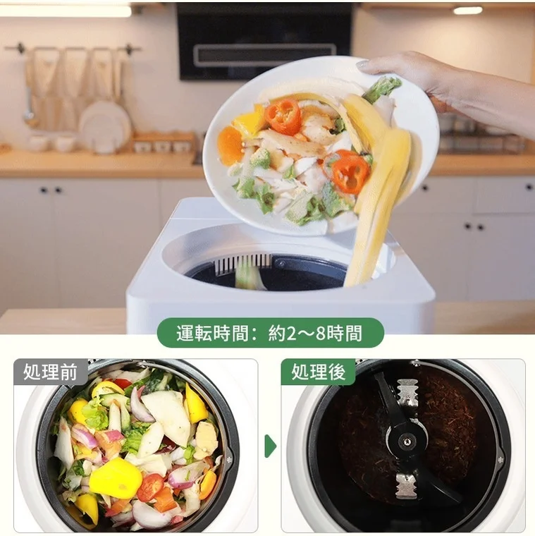 生ごみ処理前後の比較
