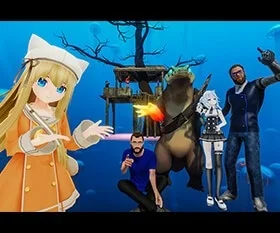 VRChatのバーチャル空間のイメージ
