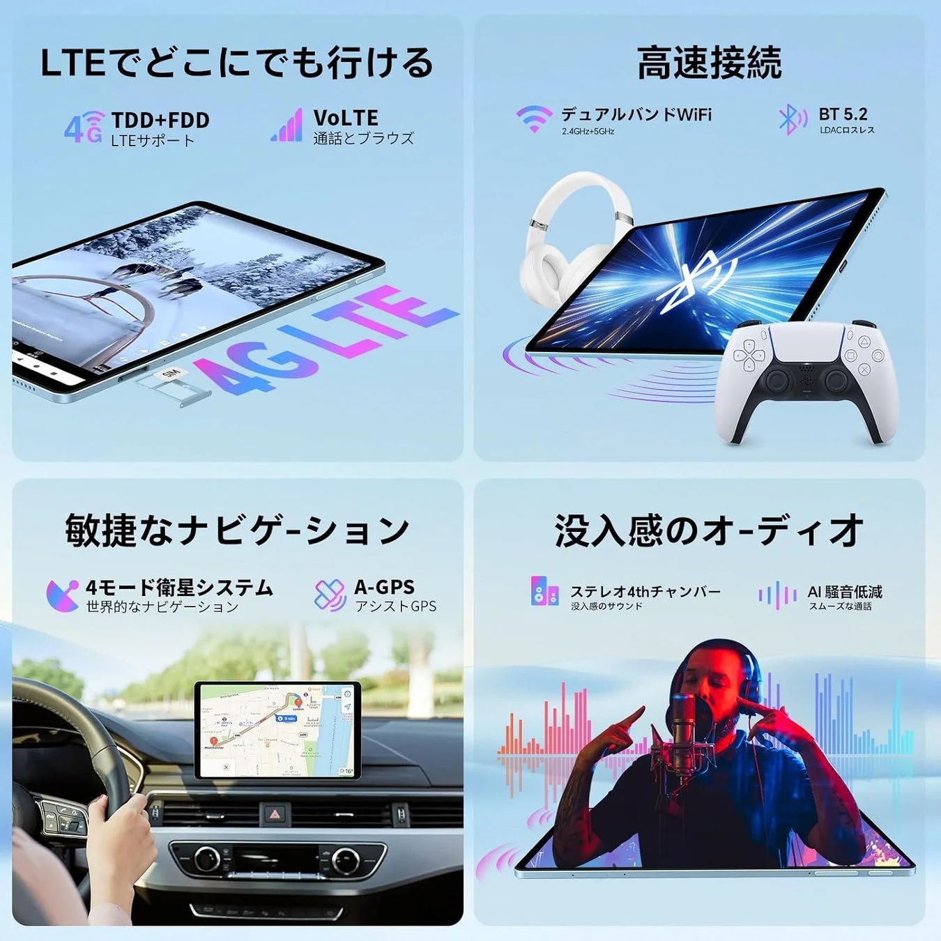 4G LTE SIMフリー対応