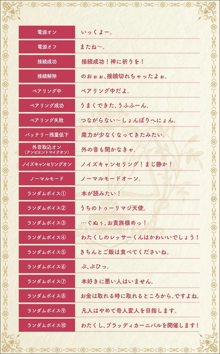 ローゼマインのボイスリスト