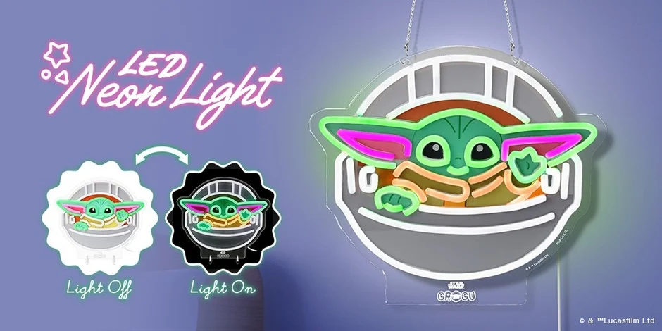 STAR WARSファン必見!グローグーデザインのLEDネオンライトが8月下旬に新発売