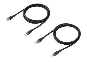 黒色の1m USB Type-Cケーブル2本