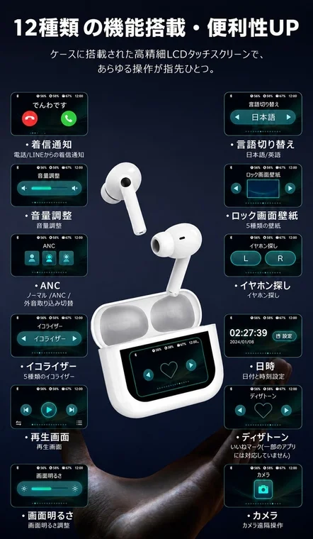 12種類の機能搭載・便利性UP。