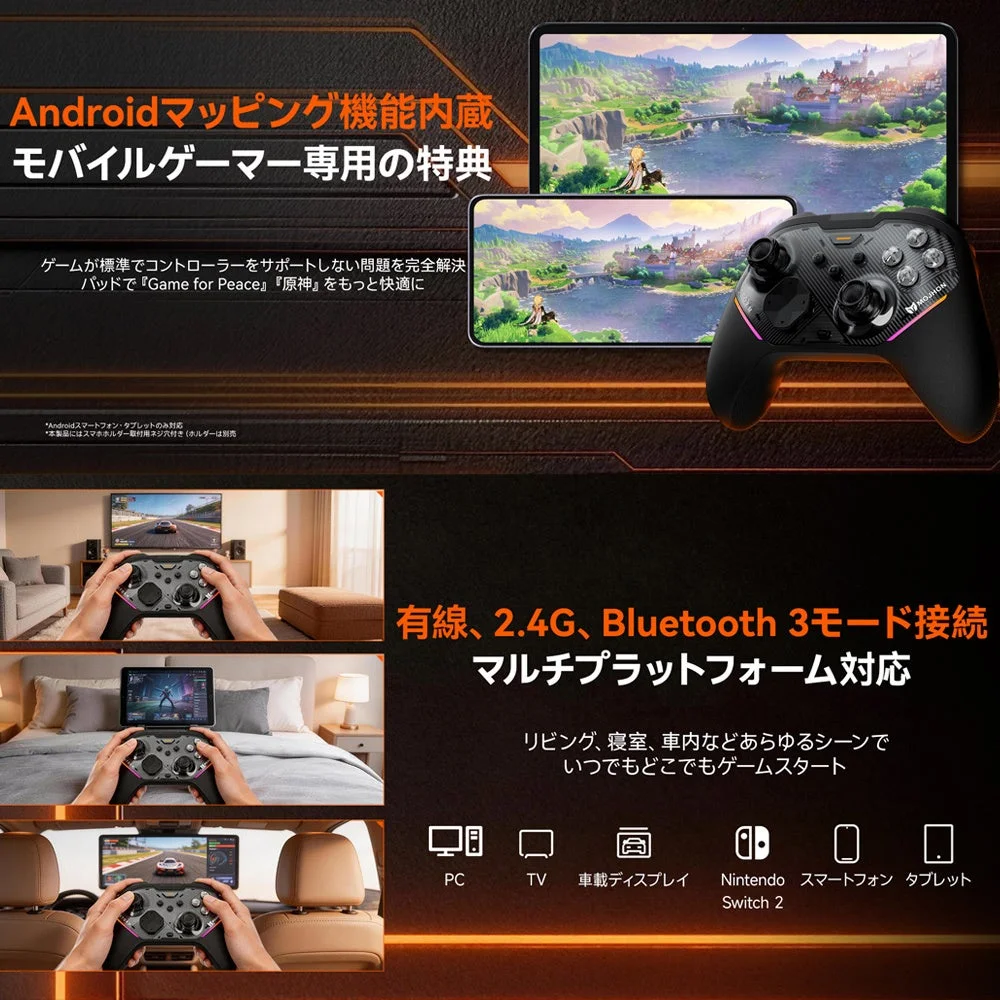 Androidマッピングと3モード接続のイメージ