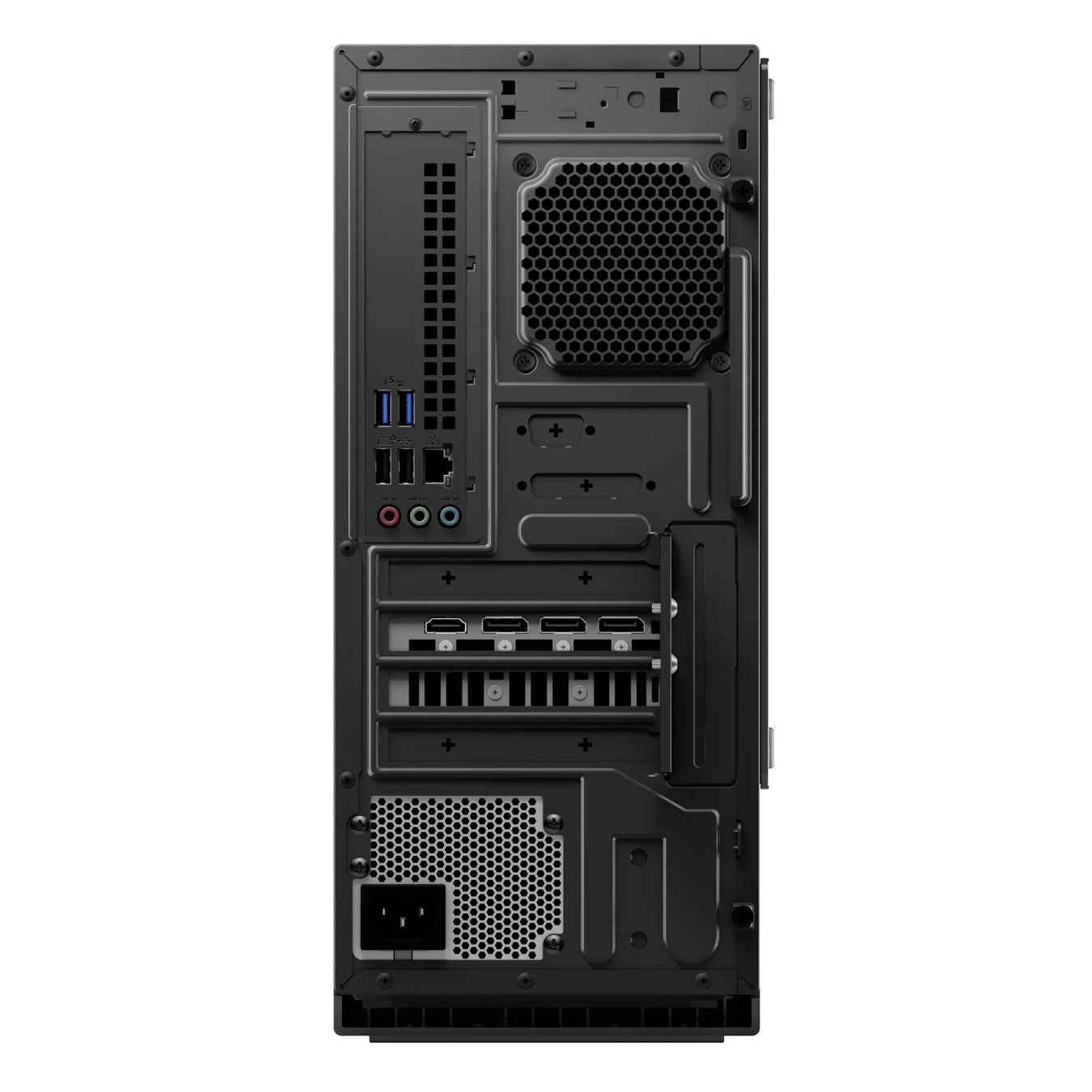 デスクトップPC背面ポート (RTX 5060 Ti/5060モデル)