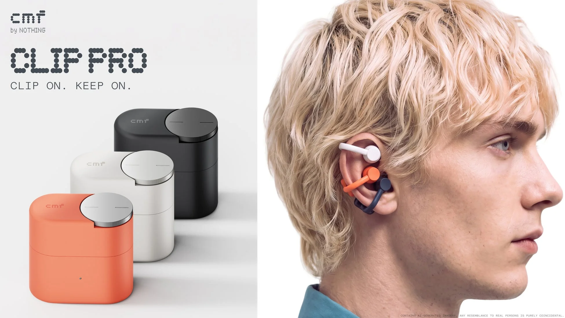 NothingのCMFからクリップ型オープンイヤーイヤホン「CMF Clip Pro」が新発売、快適な装着感と高音質を実現