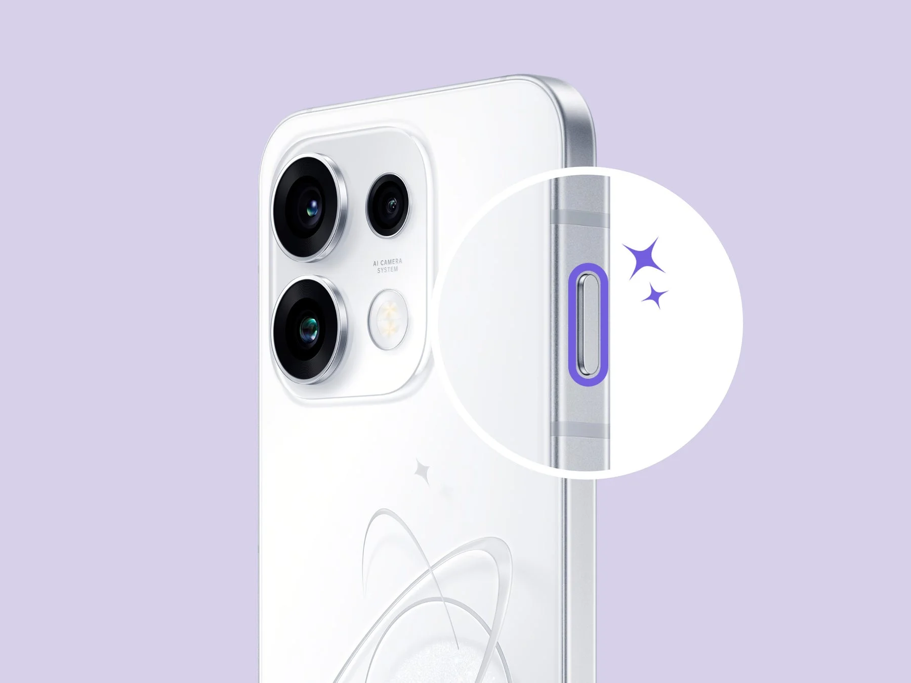 スマートフォンのAIカメラシステムとサイドボタン