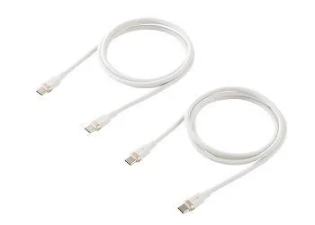 白色の1m USB Type-Cケーブル2本