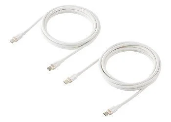白色の2m USB Type-Cケーブル2本