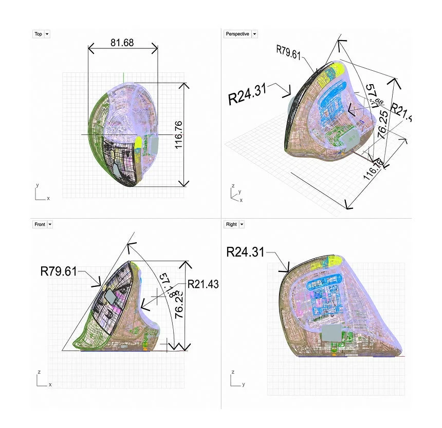 57°アングルを説明する設計図