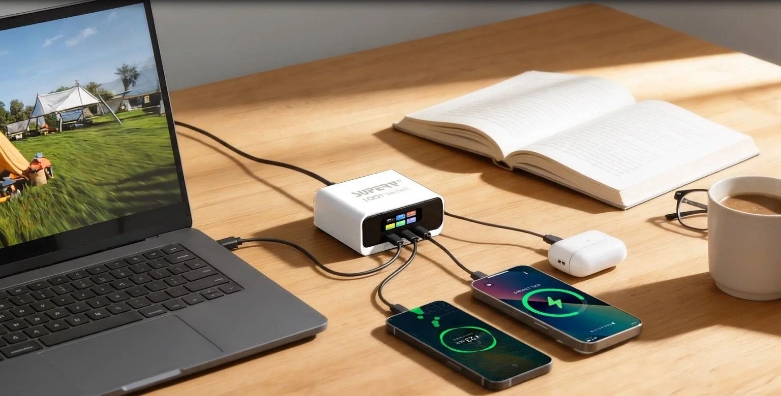 デスクの充電をこれ1台に集約!最大100W・5台同時充電・LCD搭載の「Station12」Makuakeで先行販売開始